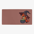 Little Dragon Witch Playmat - Oversized Playmat / Red / Plain