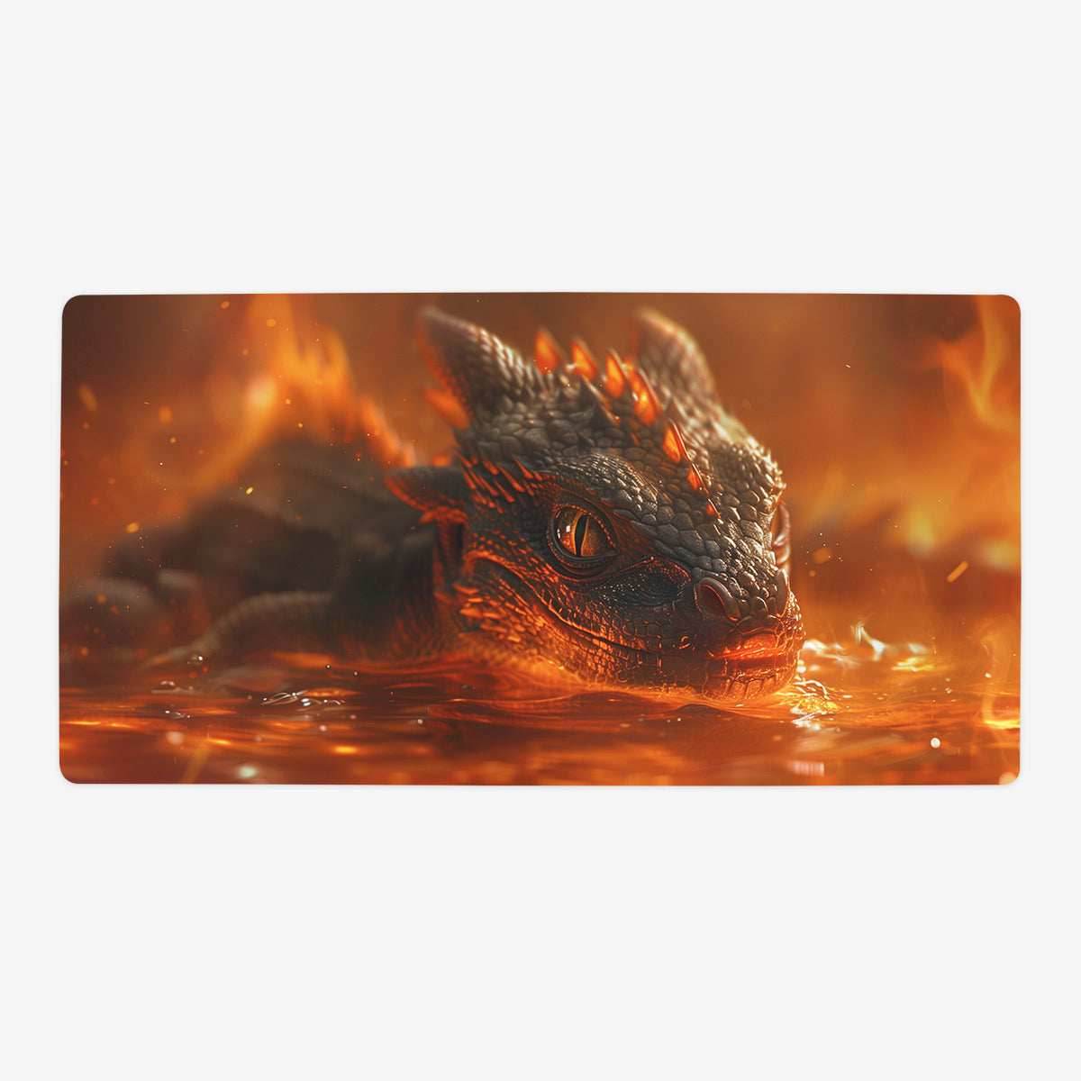 Baby Lava Dragon Playmat - Oversized Playmat / Plain