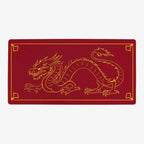 Golden Dragon Playmat - Oversized Playmat / Red / Plain