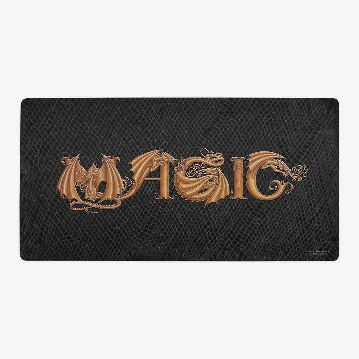 ZooLN Dragonskin Magic Playmat - Oversized Playmat / Black and Gold / Plain