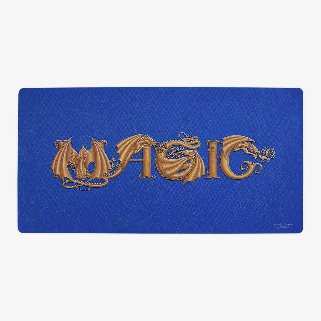 ZooLN Dragonskin Magic Playmat - Oversized Playmat / Blue and Gold / Plain