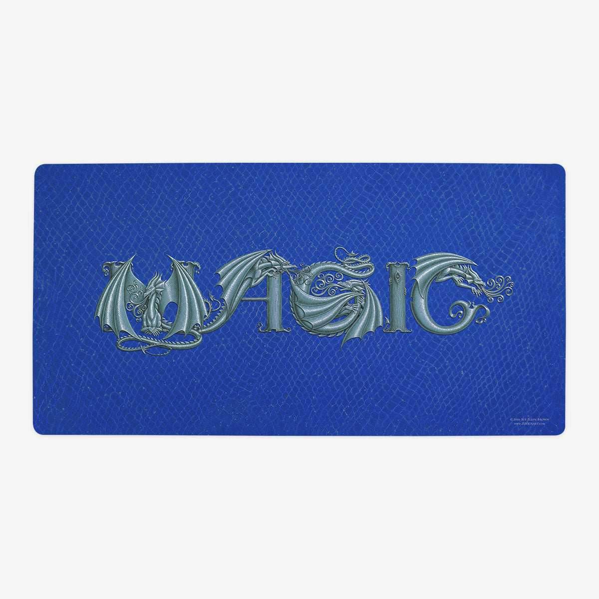 ZooLN Dragonskin Magic Playmat - Oversized Playmat / Blue and Silver / Plain