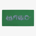 ZooLN Dragonskin Magic Playmat - Oversized Playmat / Green and Silver / Plain