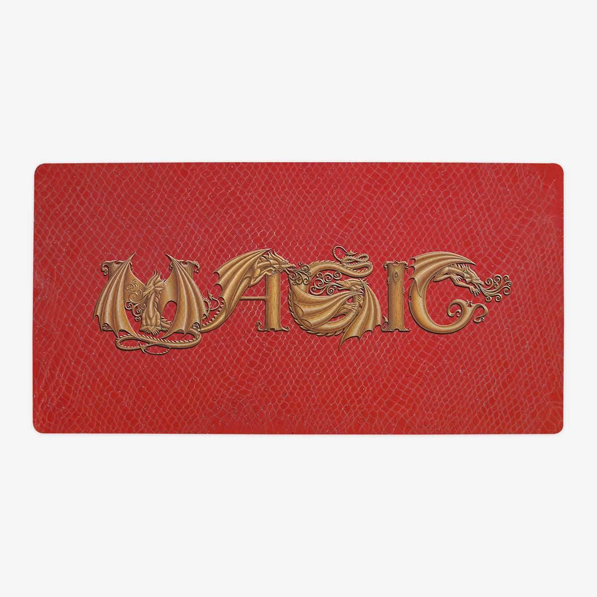 ZooLN Dragonskin Magic Playmat - Oversized Playmat / Red and Gold / Plain