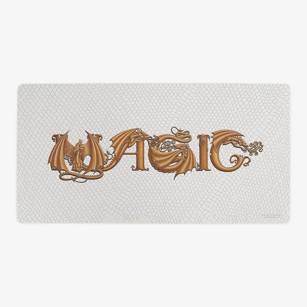 ZooLN Dragonskin Magic Playmat - Oversized Playmat / White and Gold / Plain