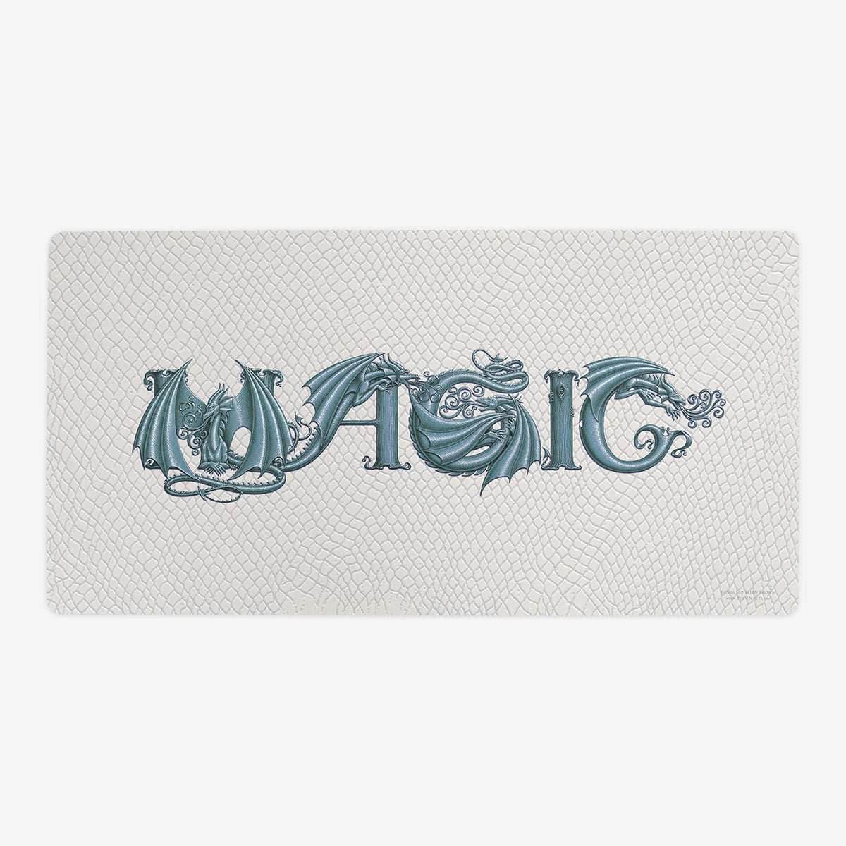 ZooLN Dragonskin Magic Playmat - Oversized Playmat / White and Silver / Plain