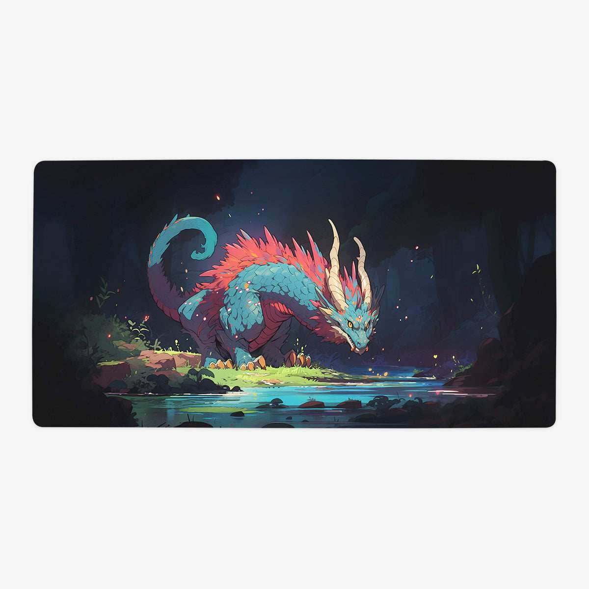 The Blue River Dragon Playmat - Oversized Playmat / Plain