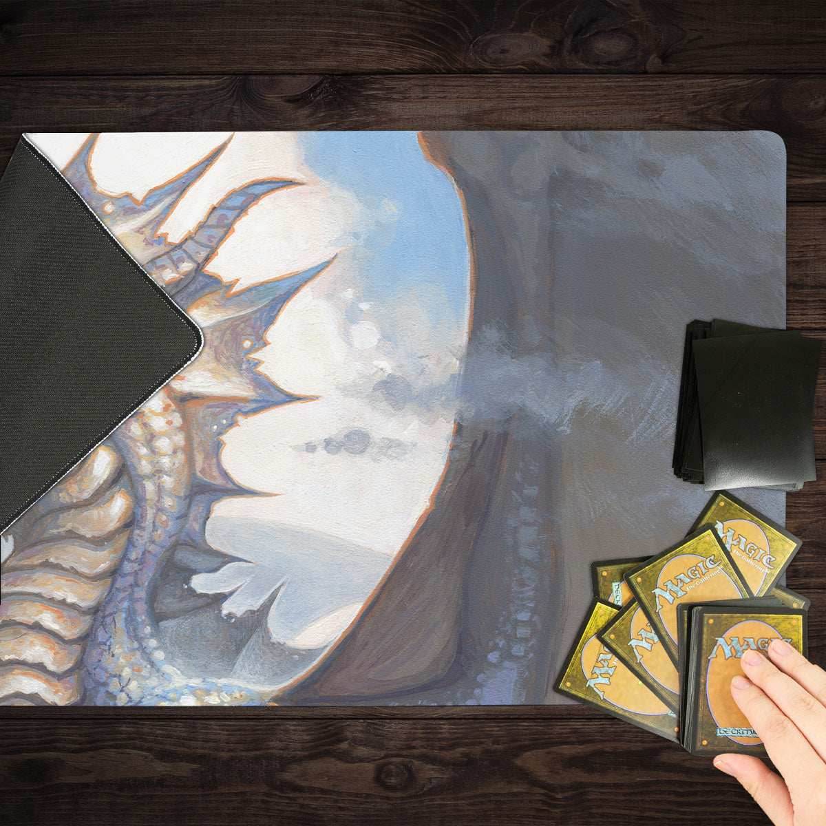 Ancient Silver Dragon Playmat - Standard Playmat / Plain