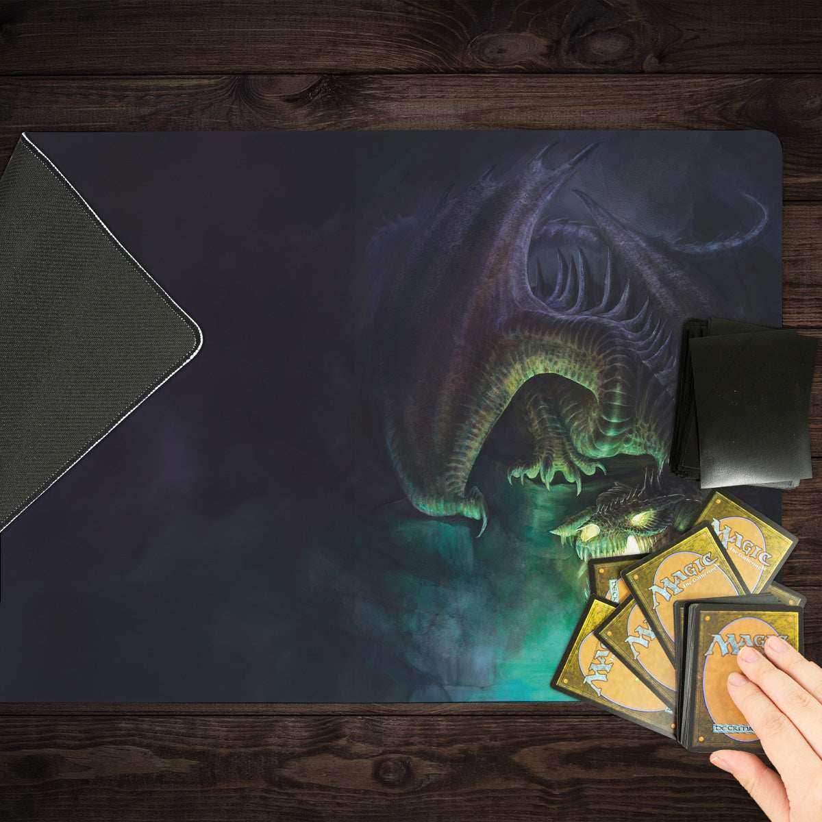 Adult Black Dragon Playmat - Standard Playmat / Plain
