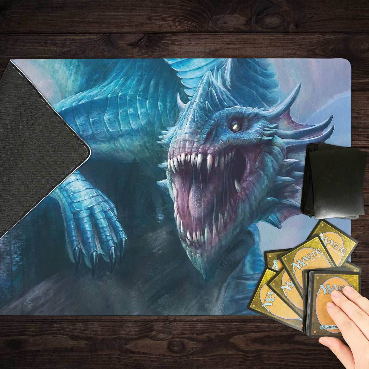 Adult Blue Dragon Playmat - Standard Playmat / Plain
