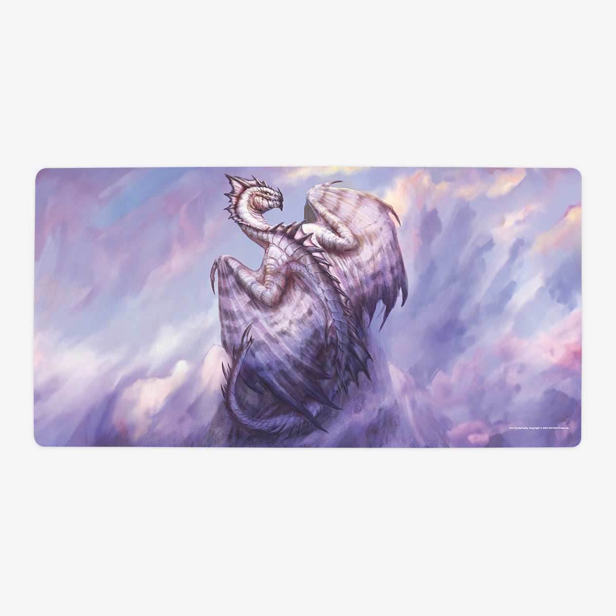 Adult White Dragon Playmat - Oversized Playmat / Plain