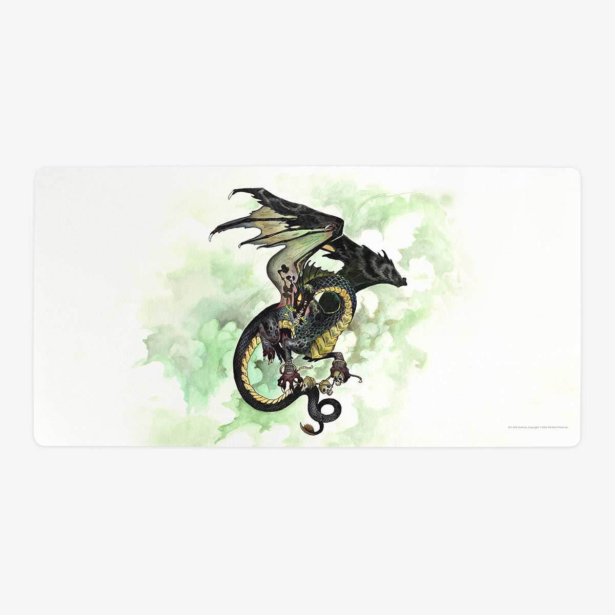 Young Black Dragon Playmat - Oversized Playmat / Plain