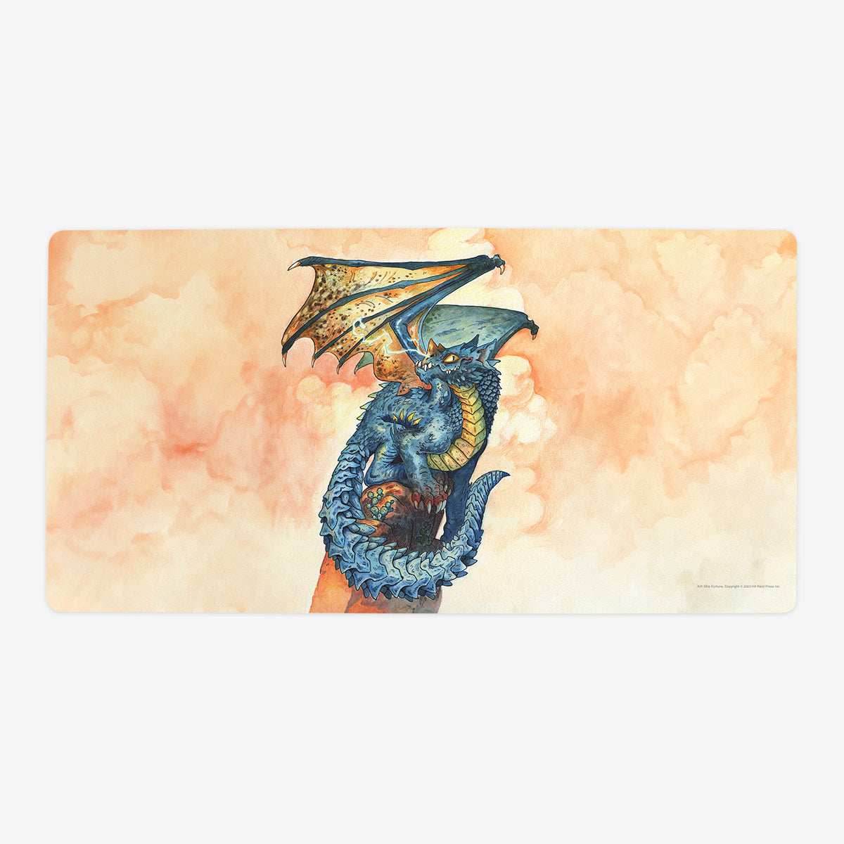 Young Blue Dragon Playmat - Oversized Playmat / Plain