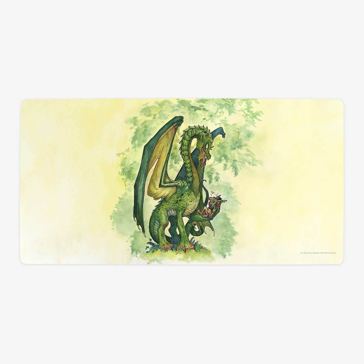Young Green Dragon Playmat - Oversized Playmat / Plain
