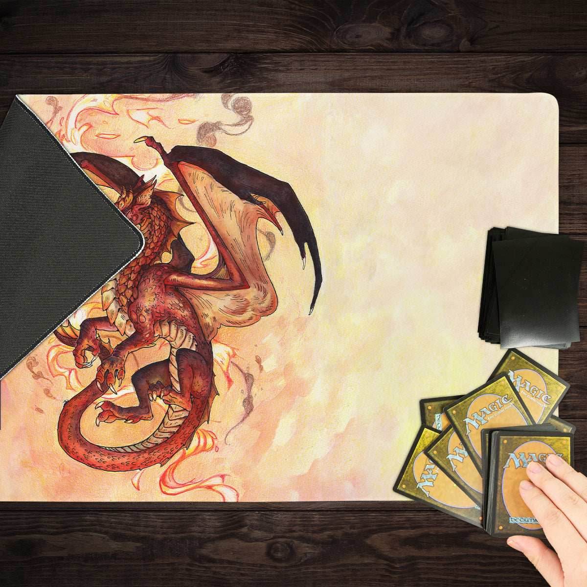 Young Red Dragon Playmat - Standard Playmat / Plain
