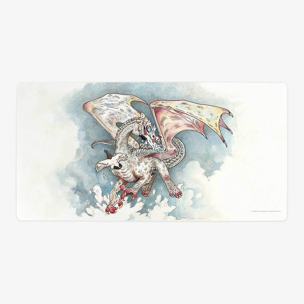 Young White Dragon Playmat - Oversized Playmat / Plain