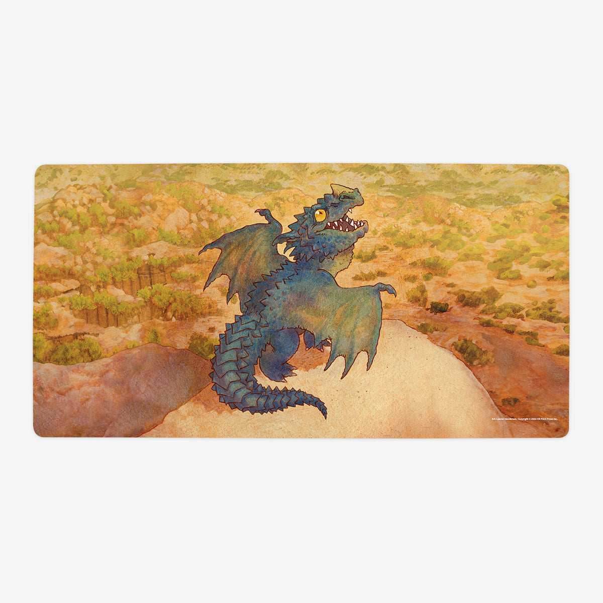 Blue Wyrmling Dragon Playmat - Oversized Playmat / Plain