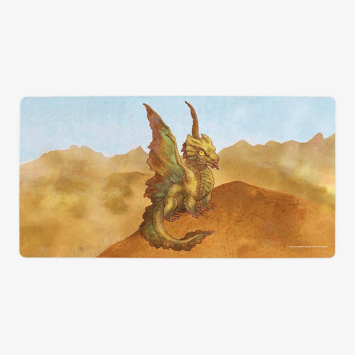 Brass Wyrmling Dragon Playmat - Oversized Playmat / Plain