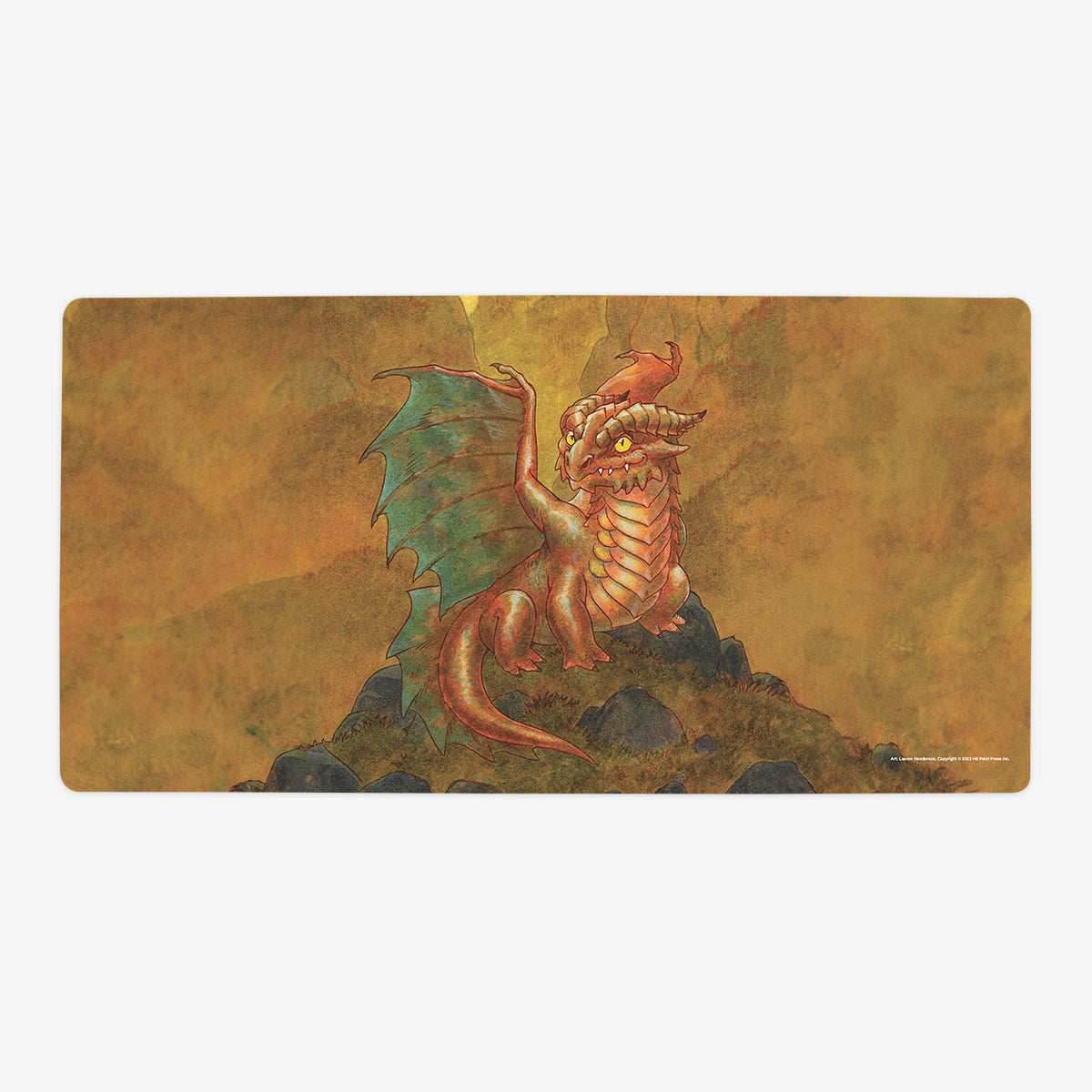 Copper Wyrmling Dragon Playmat - Oversized Playmat / Plain