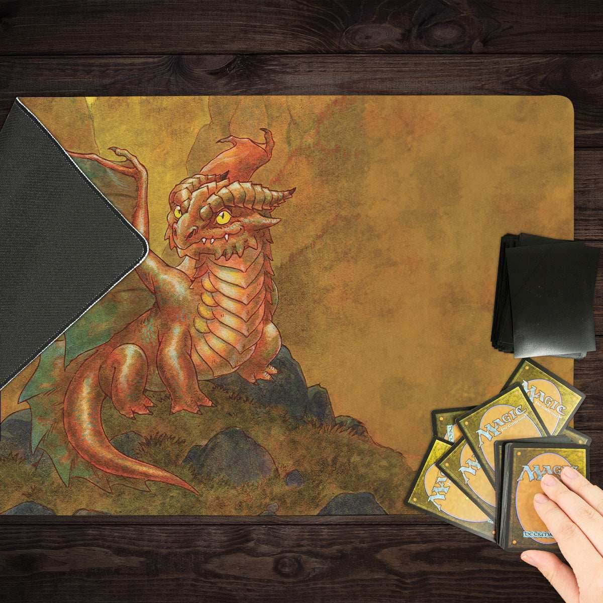 Copper Wyrmling Dragon Playmat - Standard Playmat / Plain