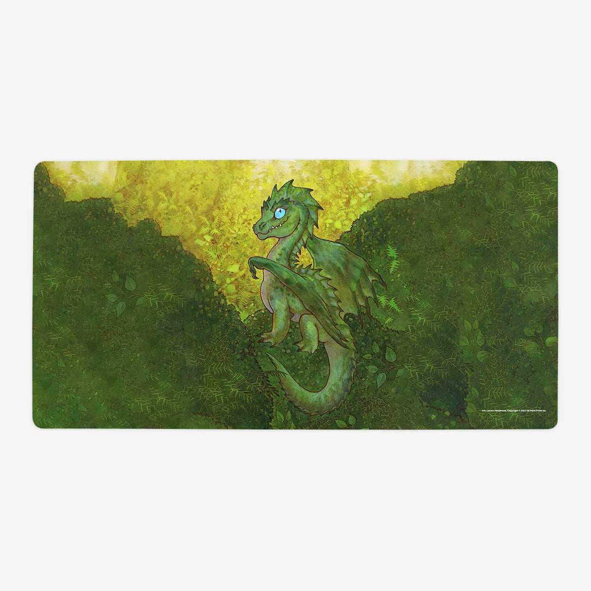 Green Wyrmling Dragon Playmat - Oversized Playmat / Plain