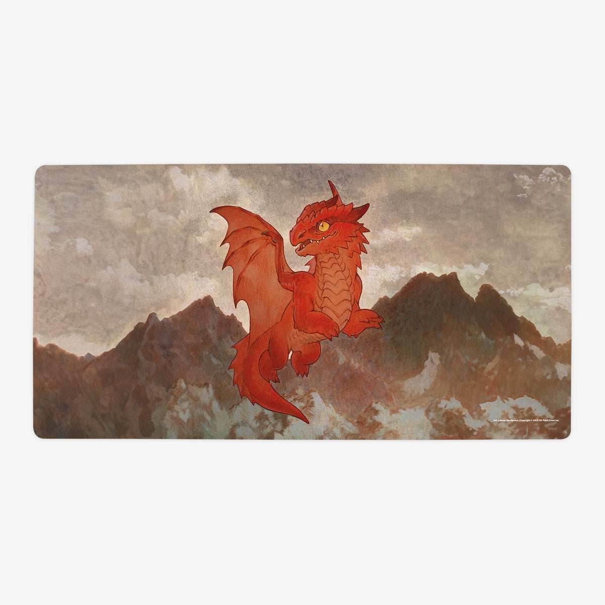 Red Wyrmling Dragon Playmat - Oversized Playmat / Plain