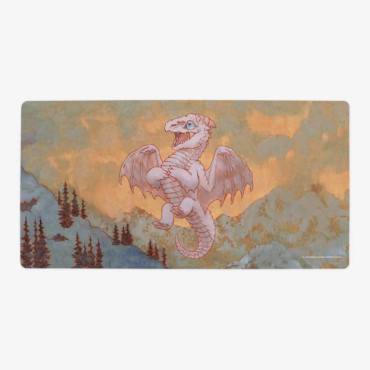 White Wyrmling Dragon Playmat - Oversized Playmat / Plain