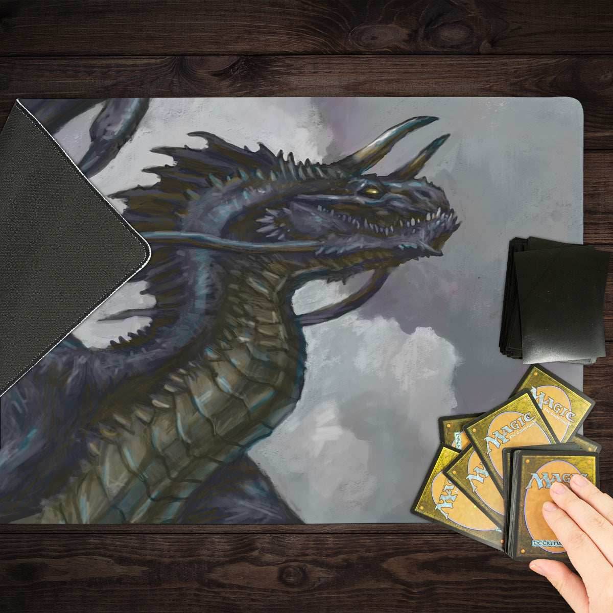 Ancient Black Dragon Playmat - Standard Playmat / Plain