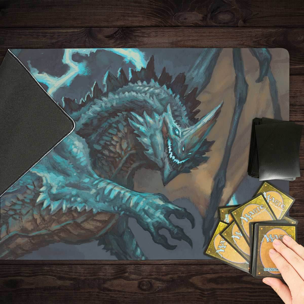 Ancient Blue Dragon Playmat - Standard Playmat / Plain