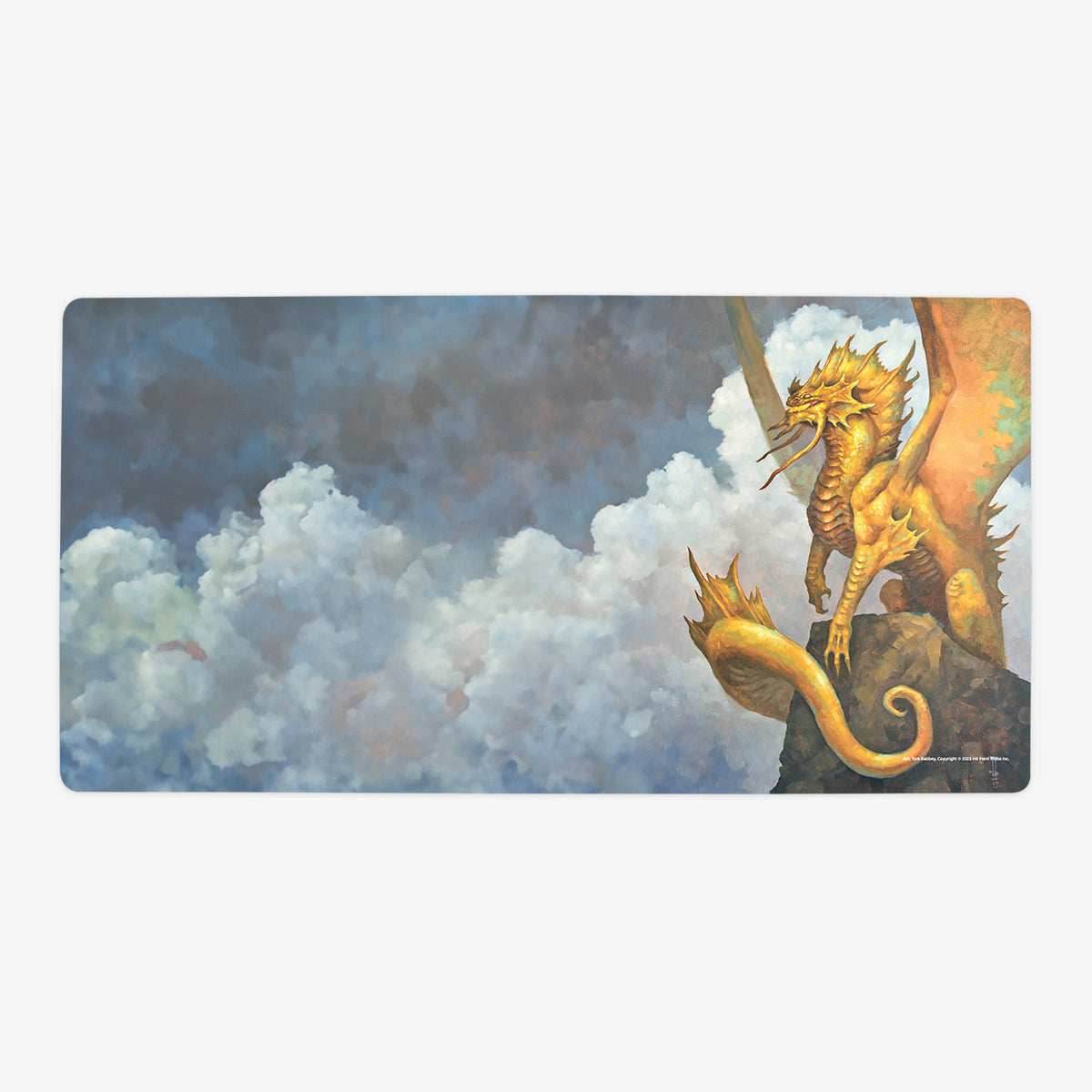 Ancient Gold Dragon Playmat - Oversized Playmat / Plain