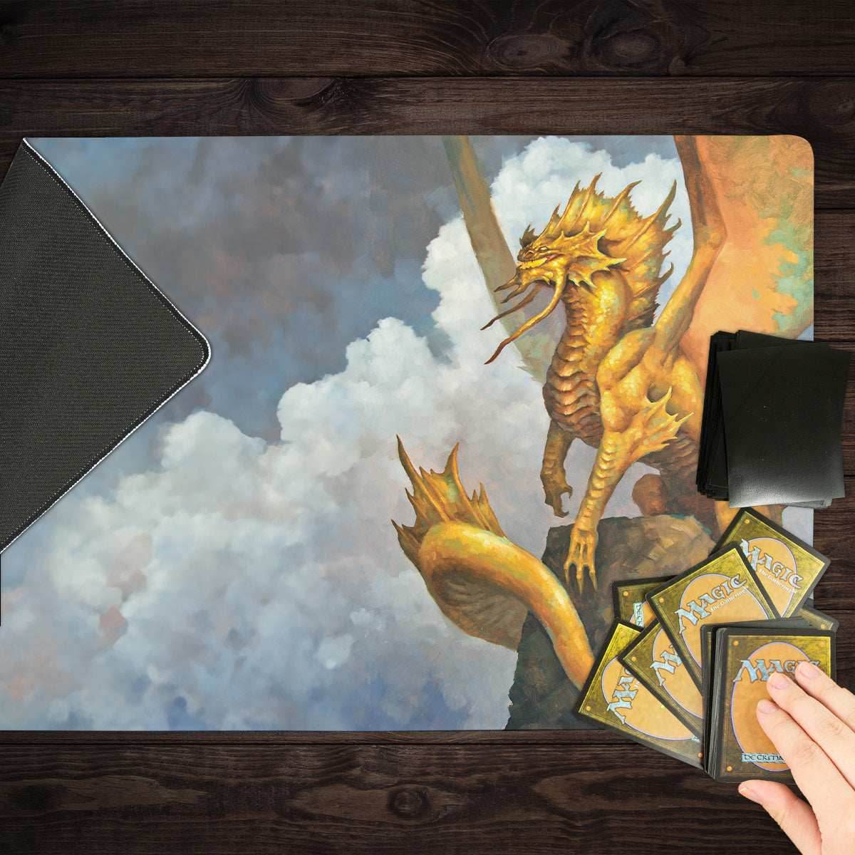 Ancient Gold Dragon Playmat - Standard Playmat / Plain