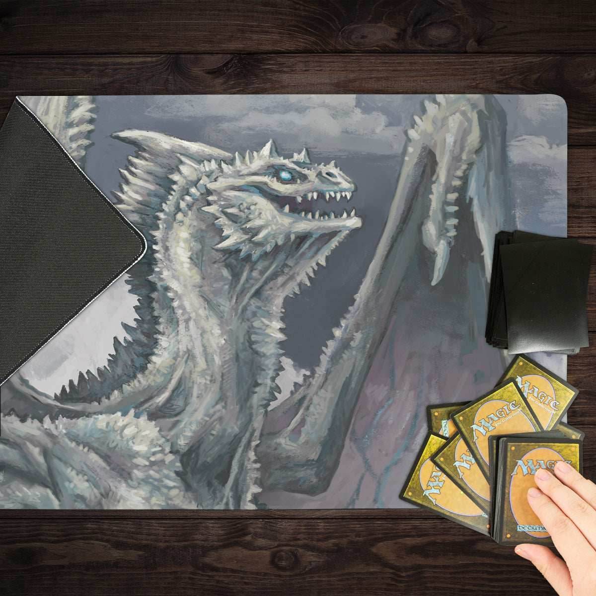 Ancient White Dragon Playmat - Standard Playmat / Plain