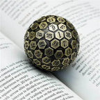 Metal Single 100 Sided Polyhedral Dice (D100) | Brass Color Solid (45mm) - 