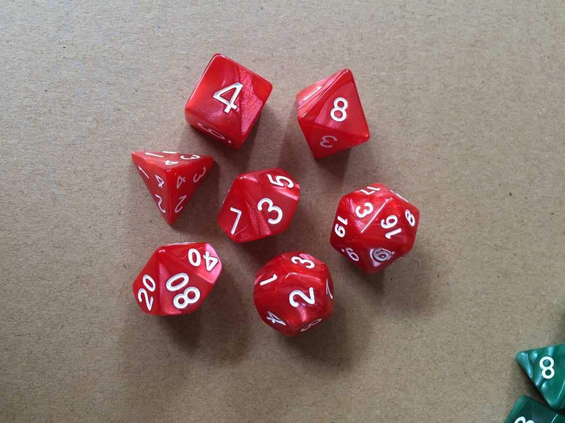 set  of 7 multi faced digital dice.-DungeonDice1