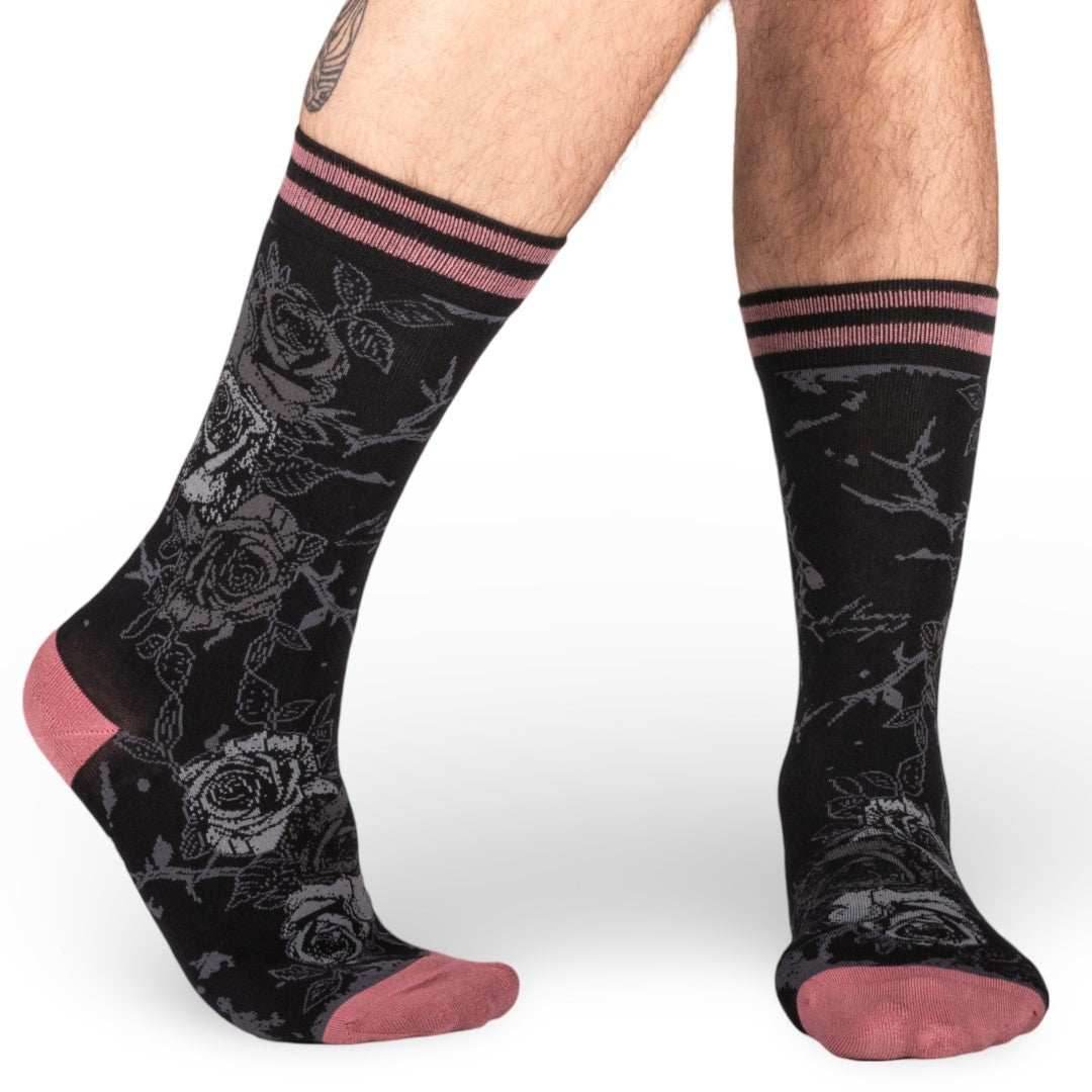 Eternal Roses Crew Socks - 