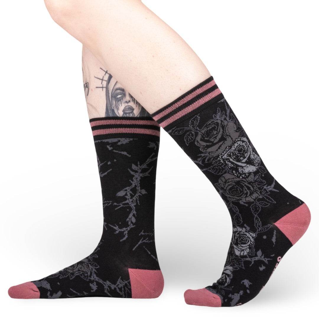 Eternal Roses Crew Socks - 