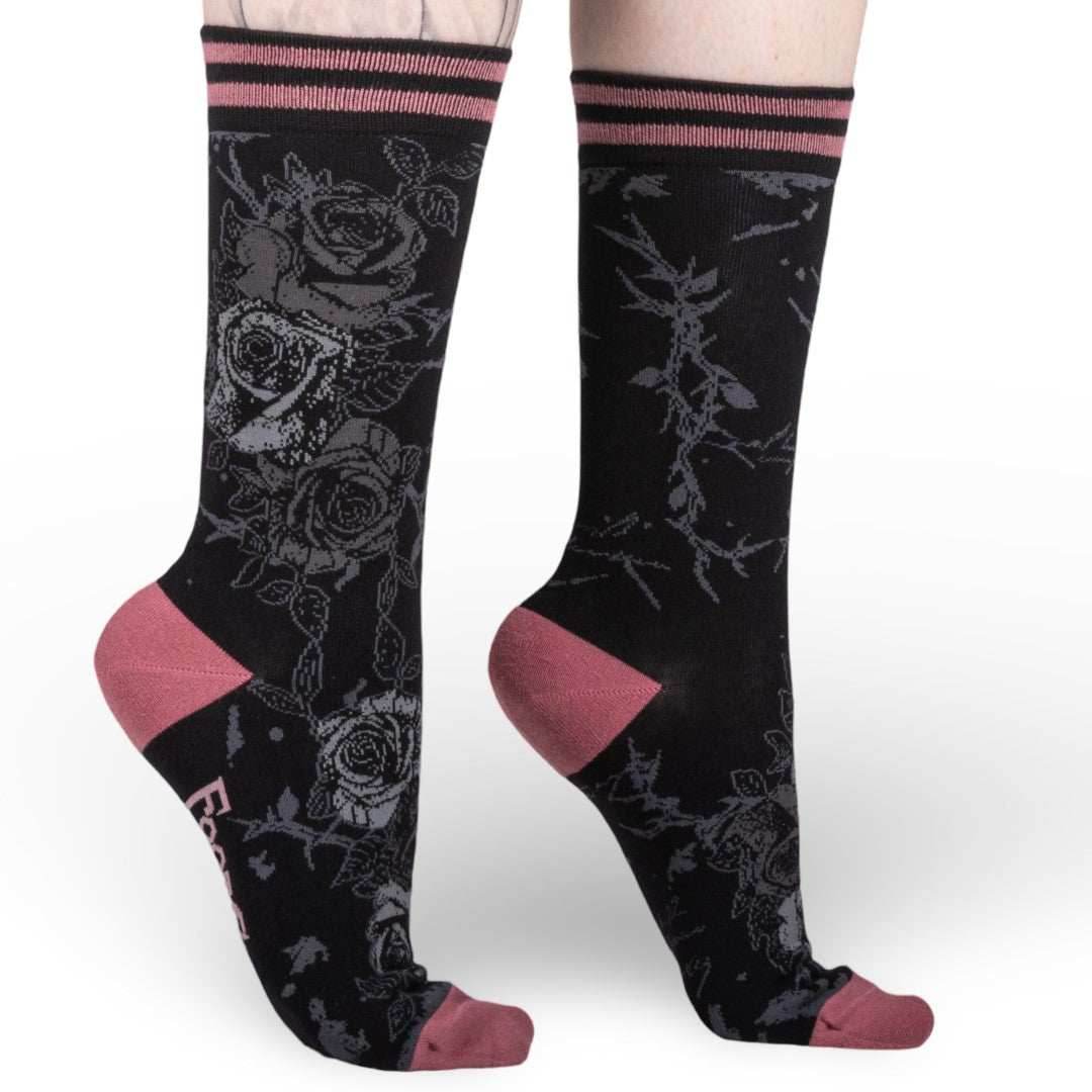 Eternal Roses Crew Socks - 