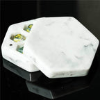 Resin Hexagon Box for Dnd Dice Case (White & Black） - 