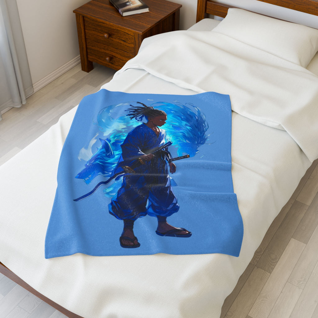 Wolf Warrior Plush Blanket