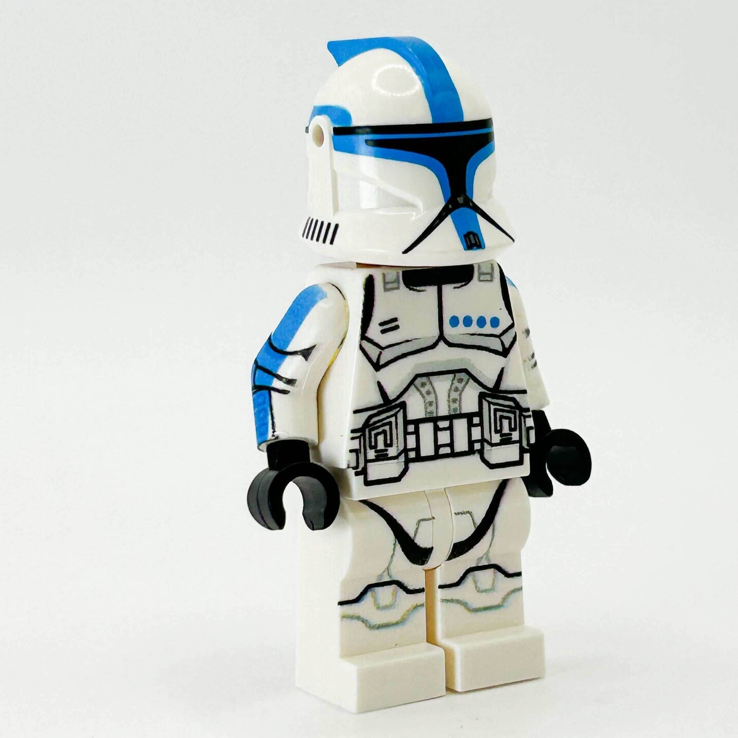 Custom Lieutenant Clone Trooper (Dark Azure, Phase 1) Minifig - B3 Customs - 