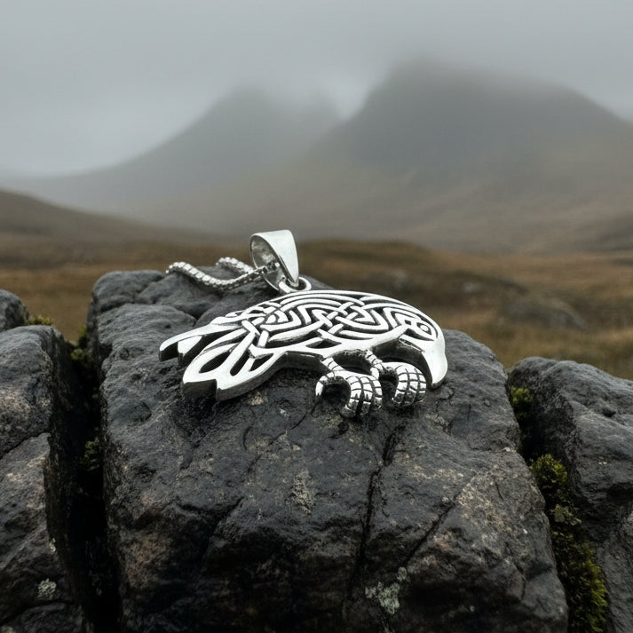 Oracle Celtic Raven Necklace