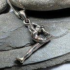 Yoga Pose Silver Necklace