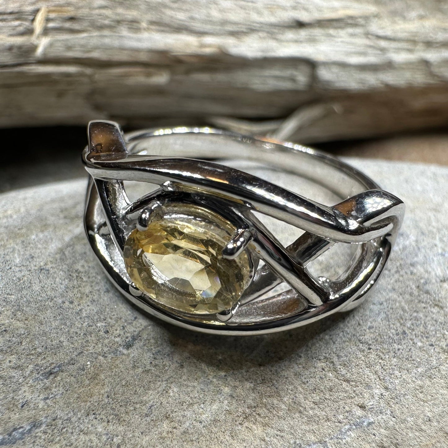 Blue Topaz Celtic Knot Ring