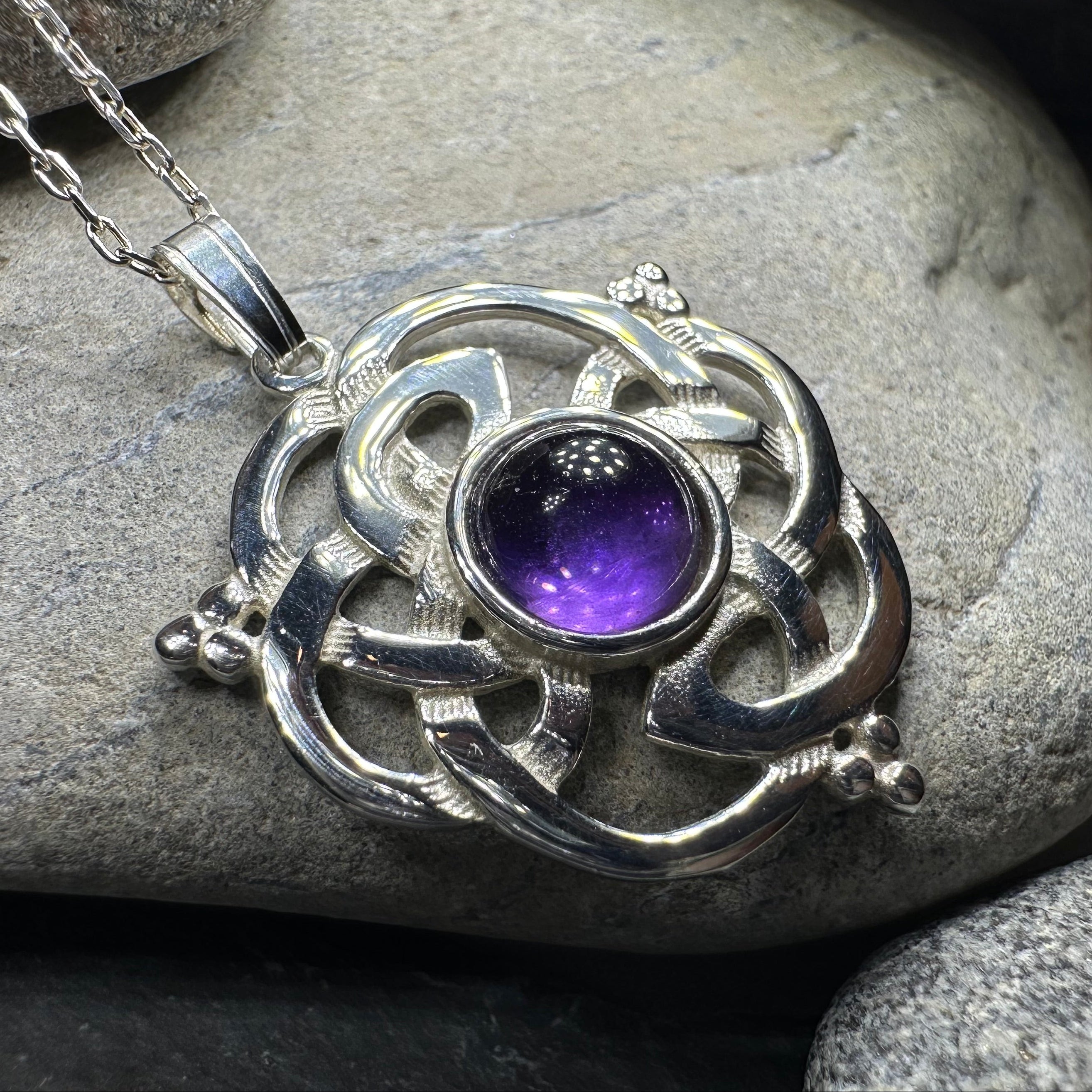 Kyrie Amethyst Celtic Knot Necklace