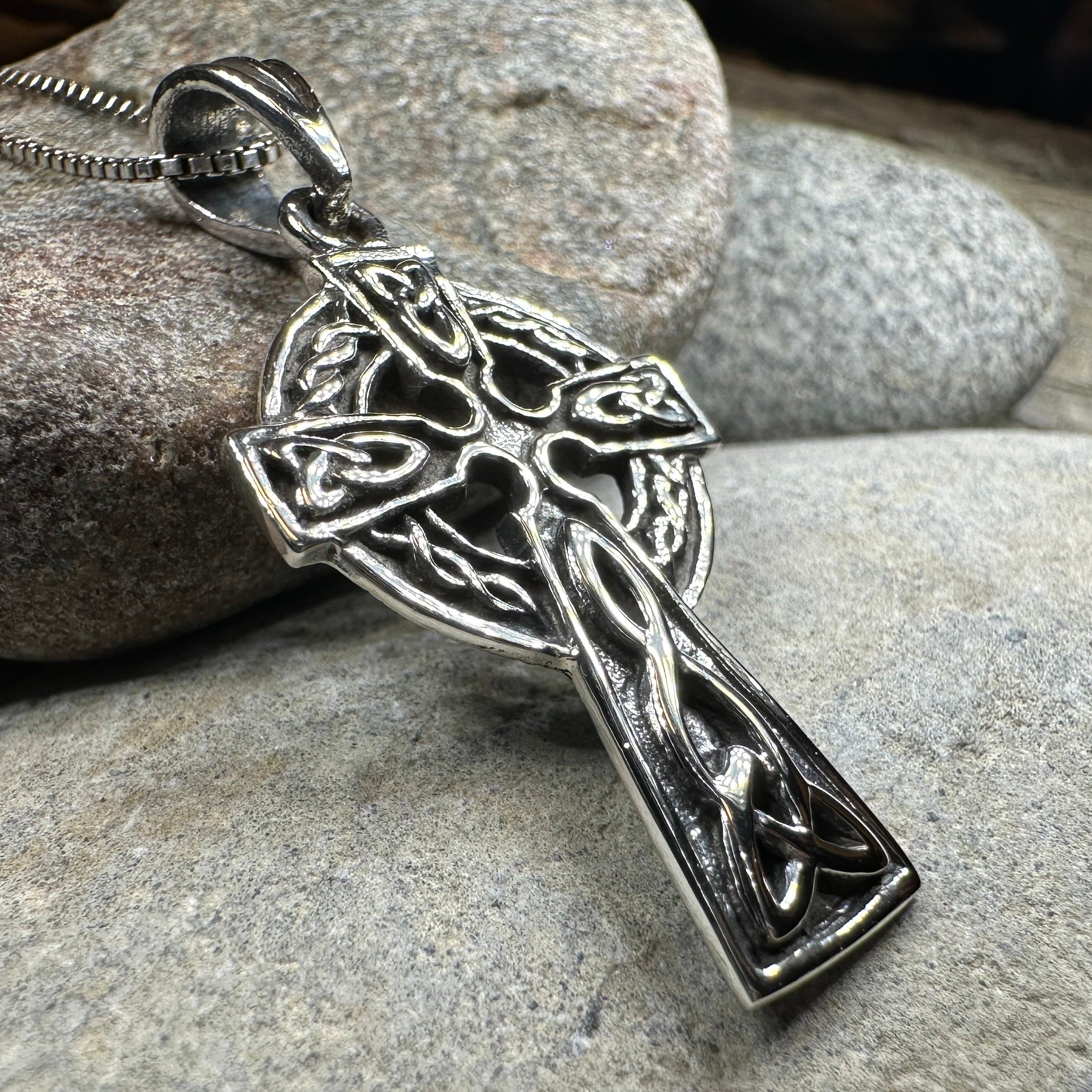 Saint Cuthbert Celtic Cross Necklace