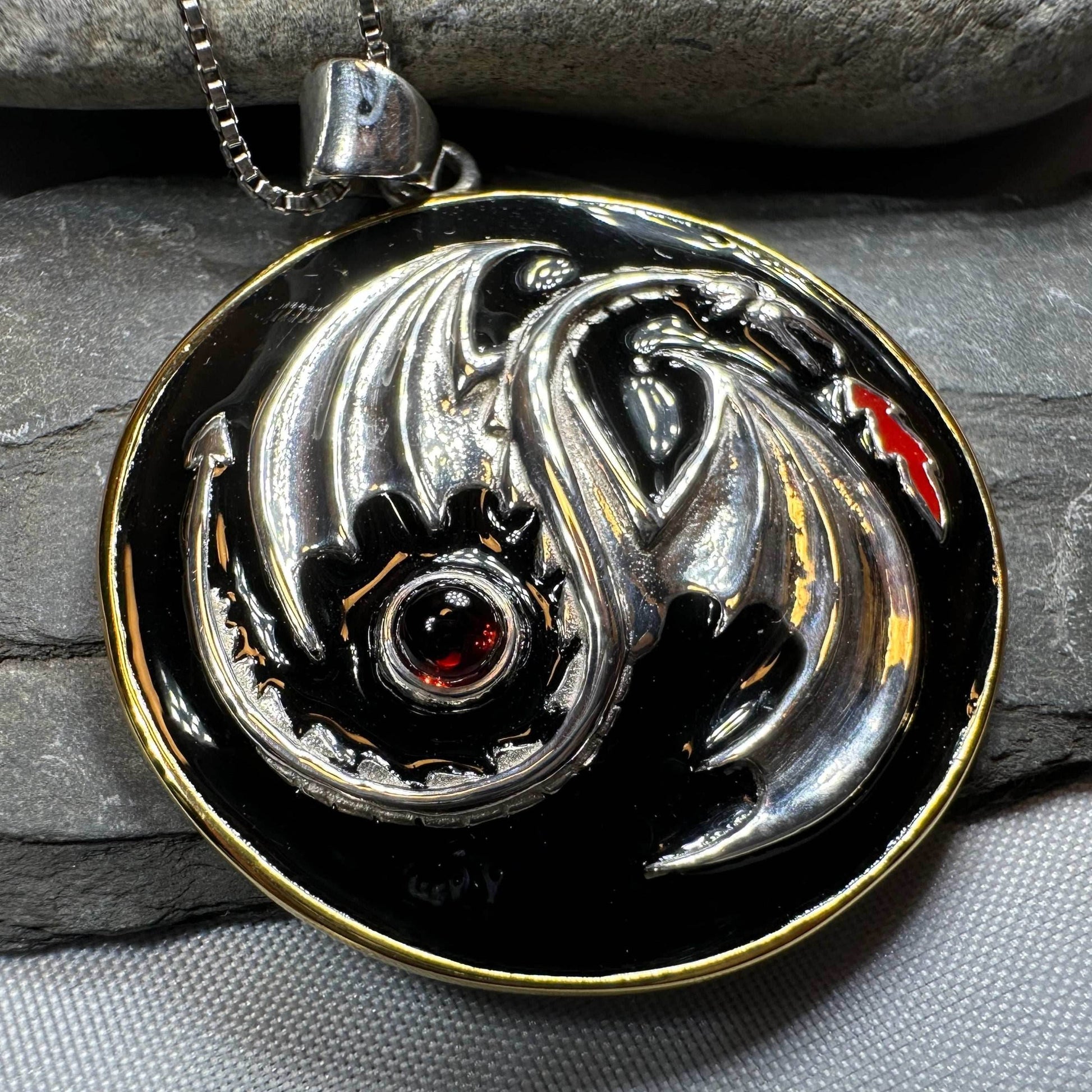 Dragon Yin Yang Necklace - 18