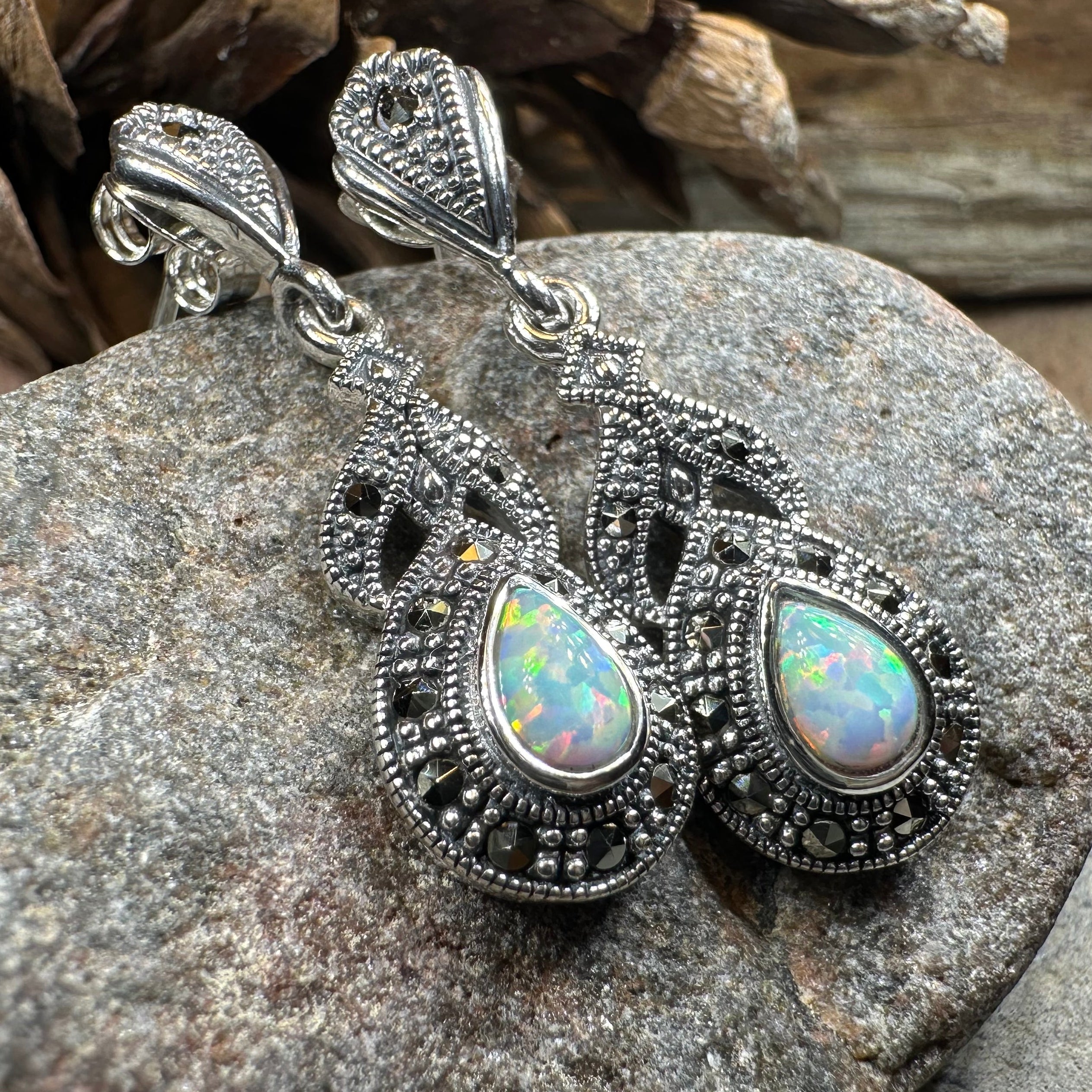 Celtic Twilight Opal Earrings