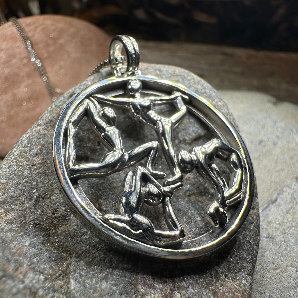 Round Yoga Pose Necklace