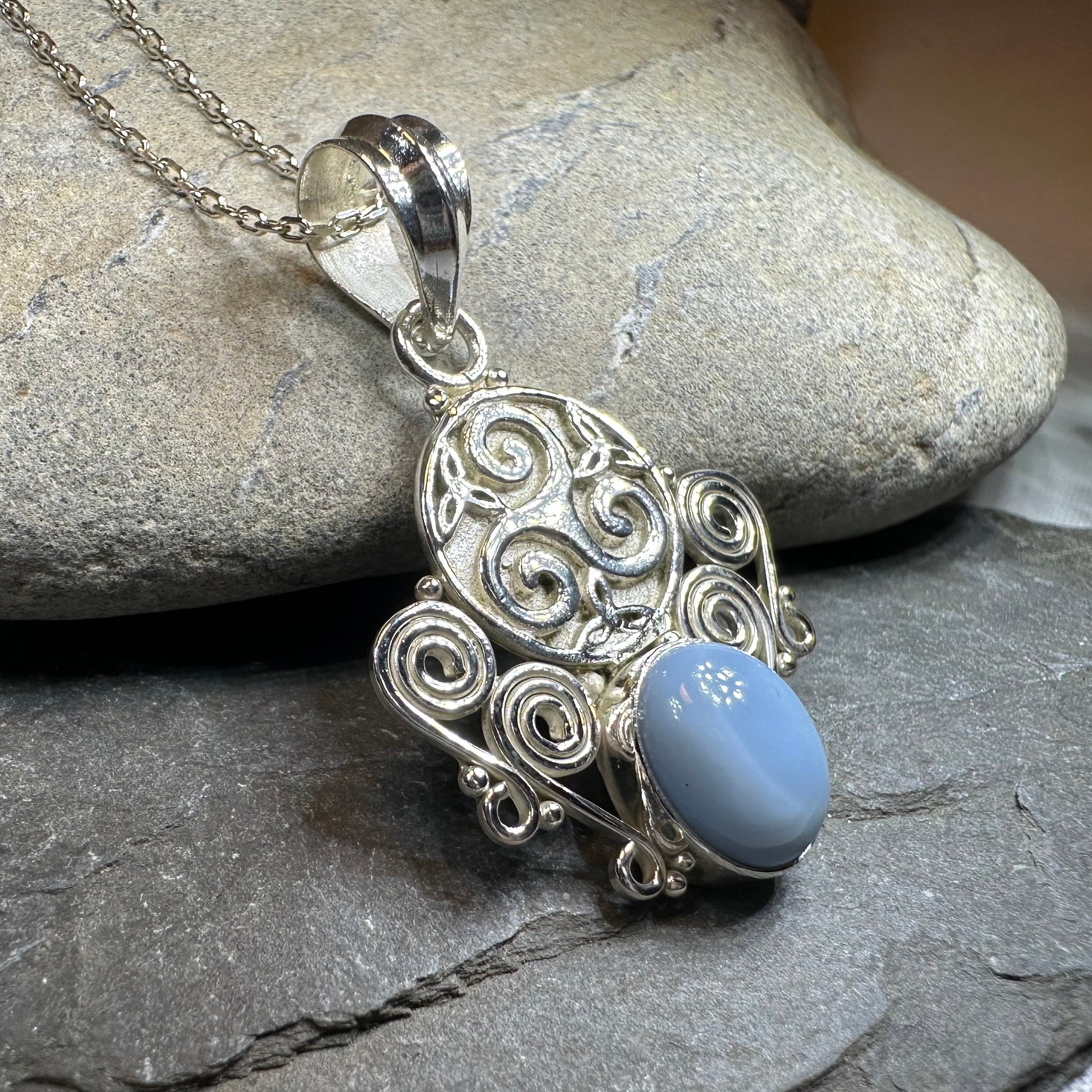 Lyria Celtic Triple Spiral Necklace