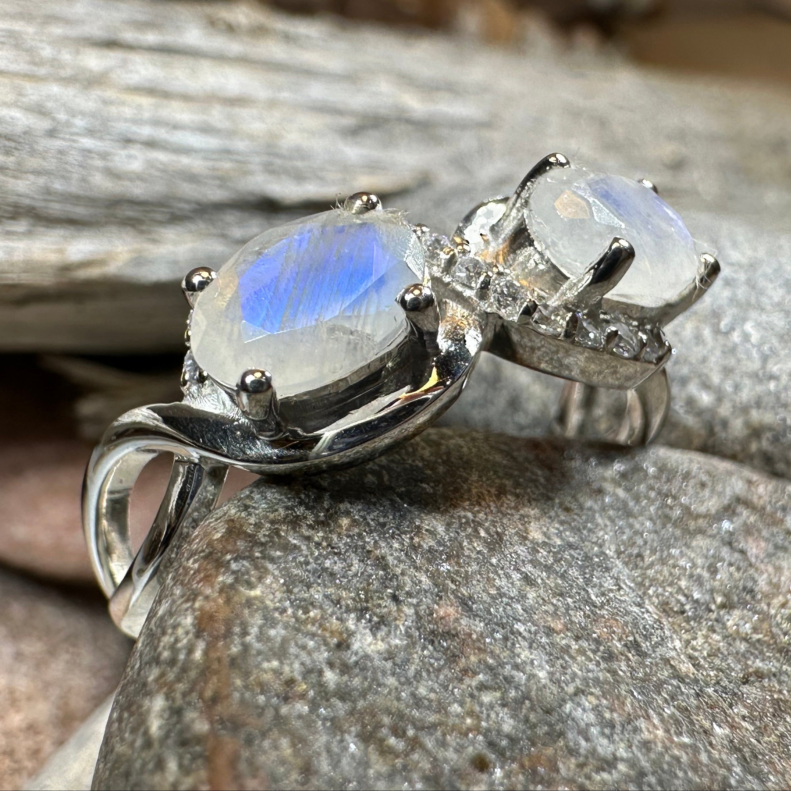 Moonstone Infinity Promise Ring